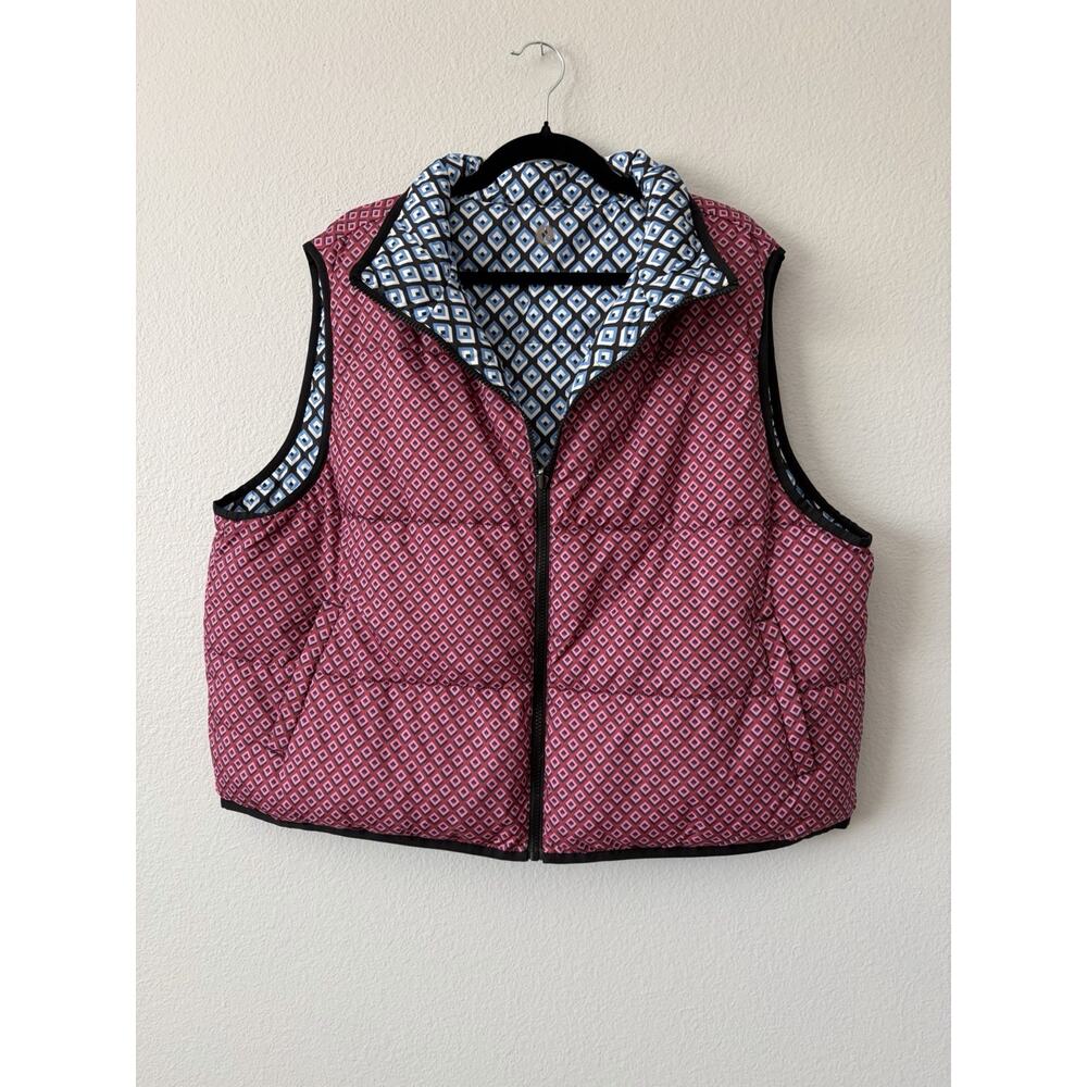 Skechers x Diane Von Furstenberg QVC 3XL Reversible Quilted Geometric Vest